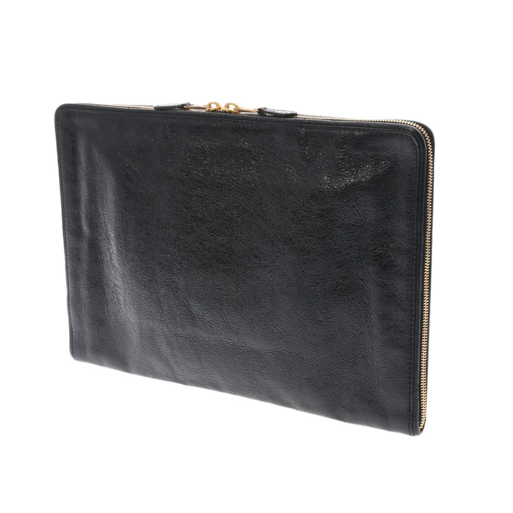 BALENCIAGA Calfskin Clutch Bag Black - Picture 2 of 11